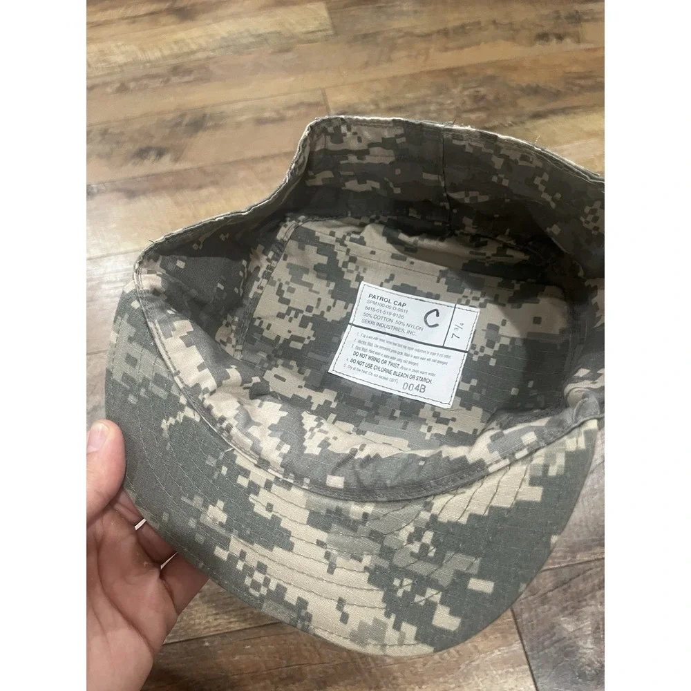 Vintage 2005 U.S. Army Patrol Cap Hat Digital Camo 7‎ 3/4 Sekri Industries Y2k